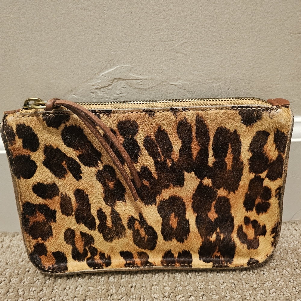 Madewell Leopard Print Calf Hair Crossbody